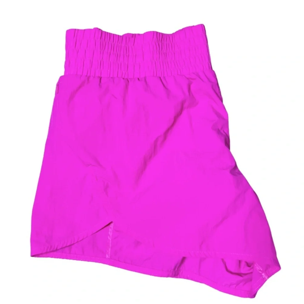 All in Motion Athletic Shorts Hot Pink Stretchy Smocked‎ Waist Dolphin Hem Women - Picture 8 of 16